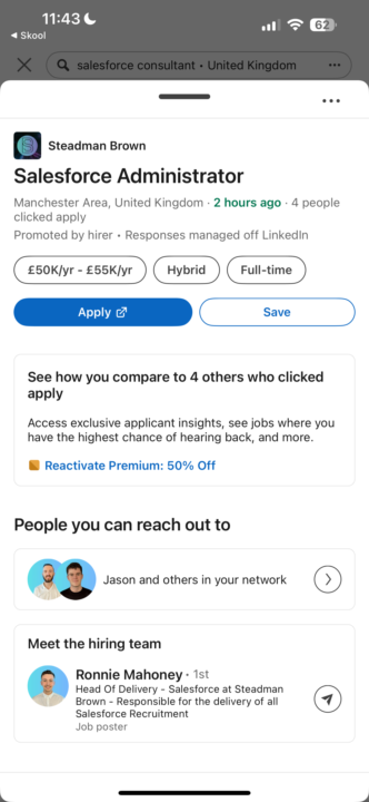 🚨 NEW SALESFORCE ADMINISTRATOR ROLE , SALARY: £50,000 to £55,000 🚨