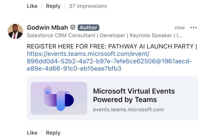 Register to the Launch event