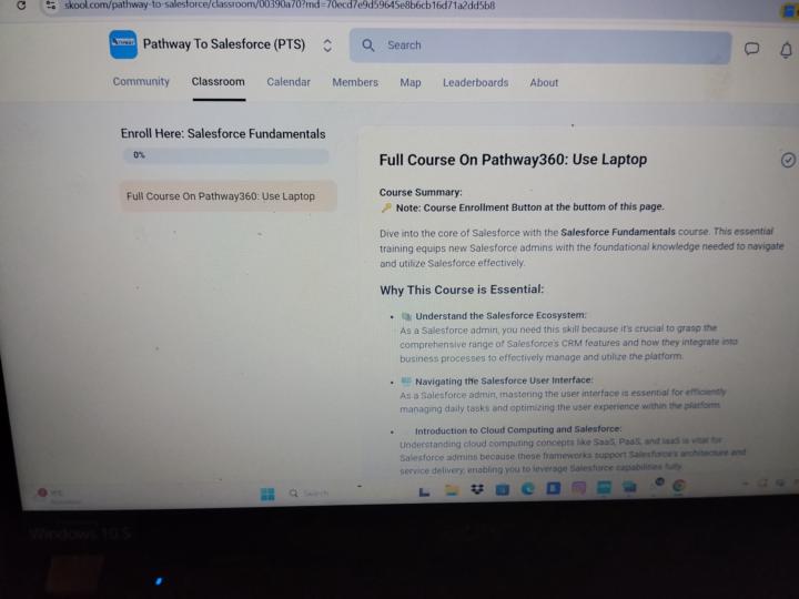 Gd evening to all ,Plz can someone help I'm unable to enroll ,I click on Salesforce fundamentals but it doesn't open