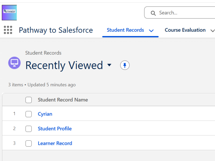 Pathway to Salesforce app