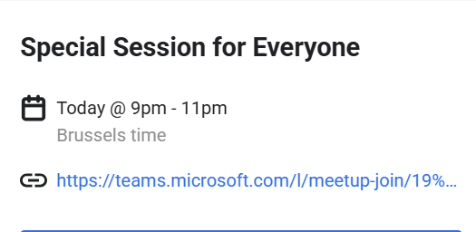 SPECIAL SESSION FOR EVERYONE TODAY 9PM- 11PM