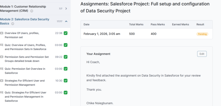 Pending Review of My Assignment on Data Security
