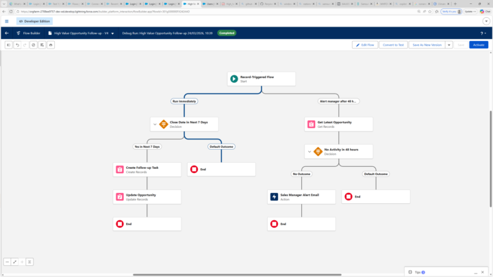 High Value Opportunity follow-up flow