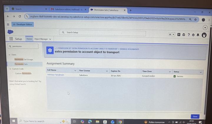 Permission set