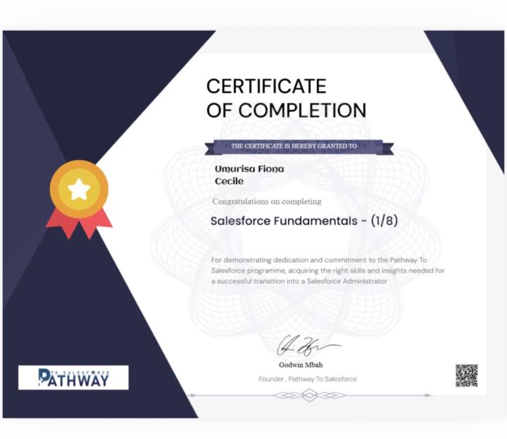 Today I Got Salesforce Fundamentals Certificate 😍