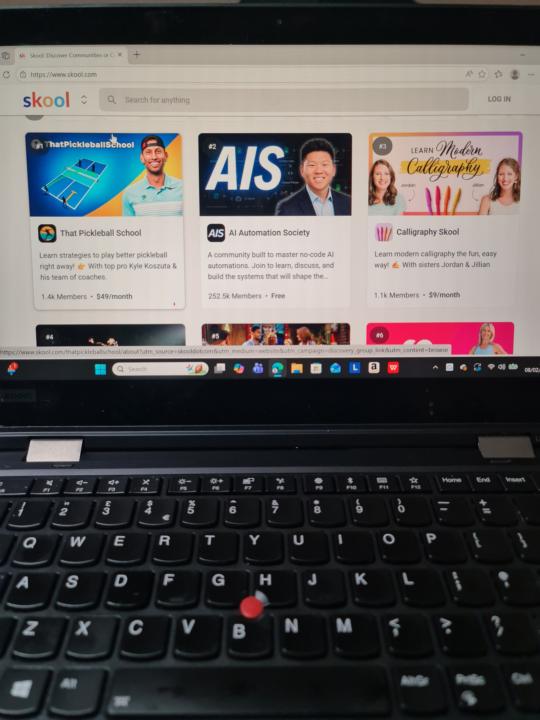 Logging in from laptop. 
