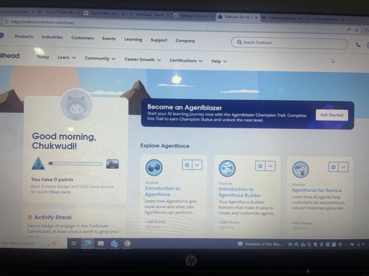 How my Trailhead look like