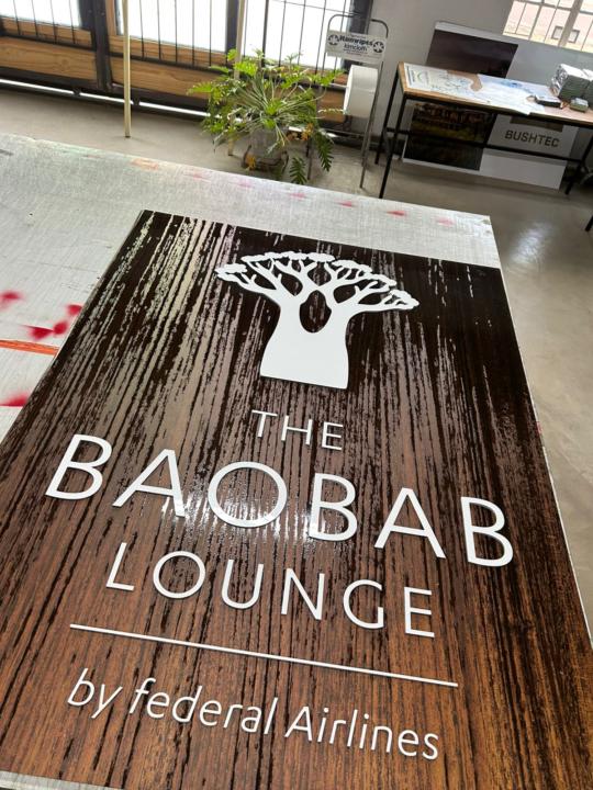 Texture printed sign