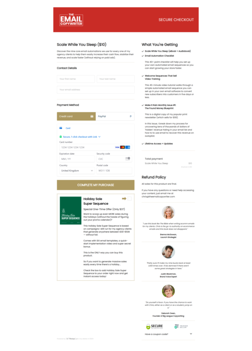 Free order form sauce