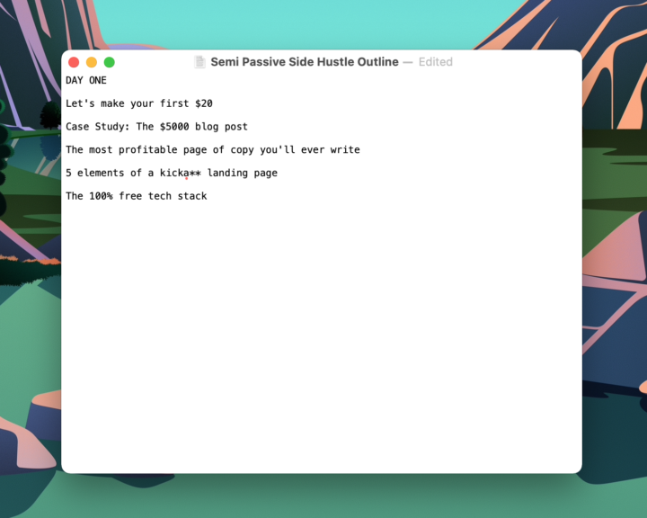 Live in < 30 minutes: Semi-Passive Side Hustle
