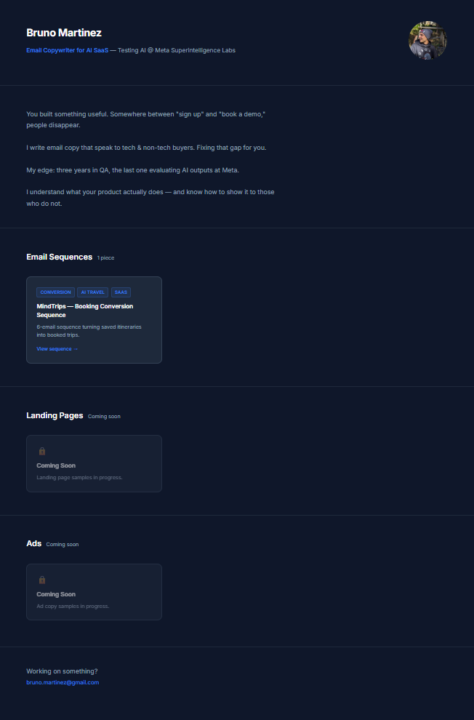 Built an interactive portfolio for free