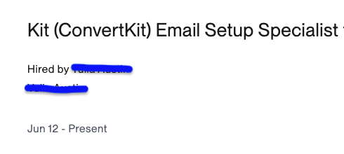 Started contract with new client - Convertkit email and lead capture set up