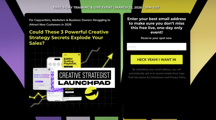 [OFFER ENDED] Free 3-day training and live event for copywriters who want new clients in 2026