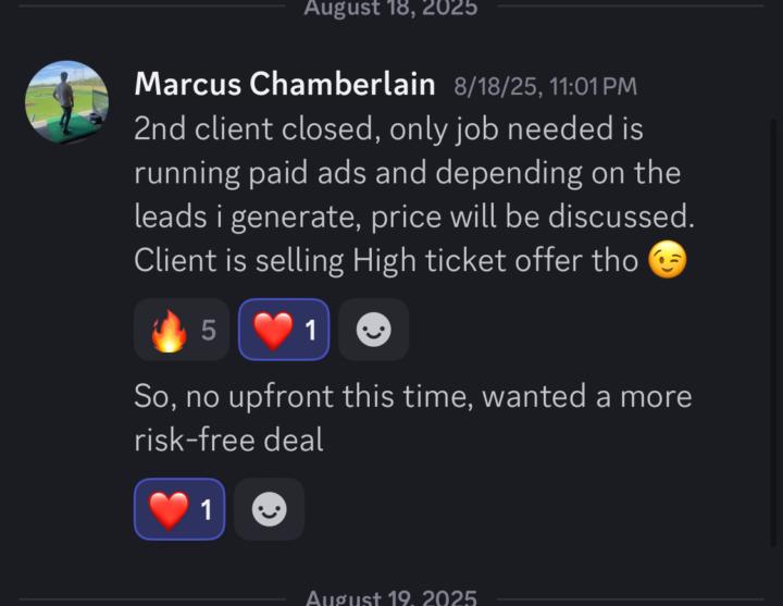 Marcus Just Landed His SECOND Client! 