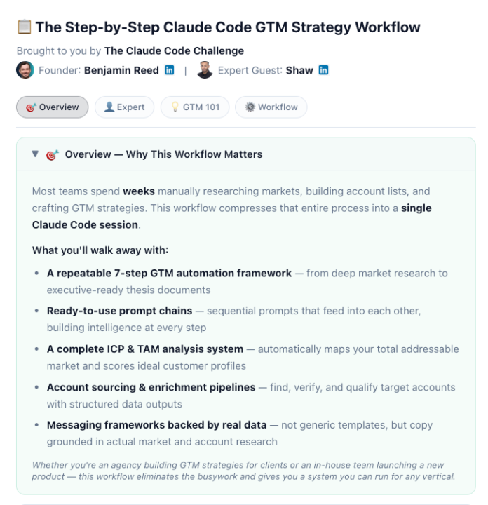The Claude Code GTM Strategy Builder Workflow