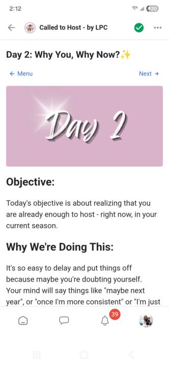 Day 2 💗 ✨️ Called To Host Challenge