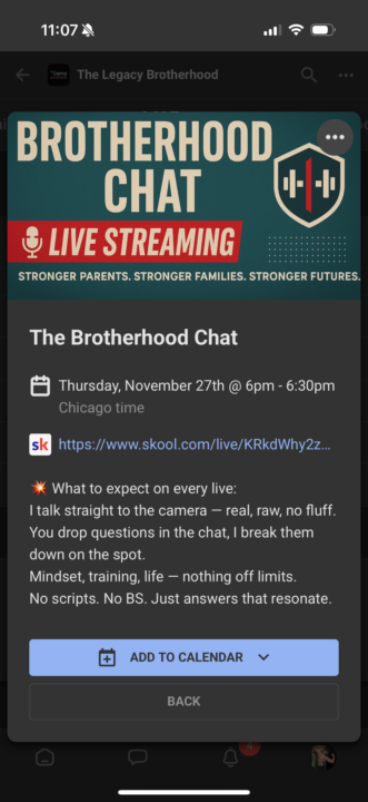 BROTHERHOOD CHAT!