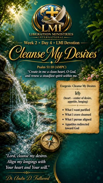 Week 2 - Day 4: CLEANSE MY DESIRES
