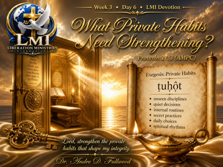 Week 3 - Day 6: WHAT PRIVATE HABITS NEED STRENGTHENING?