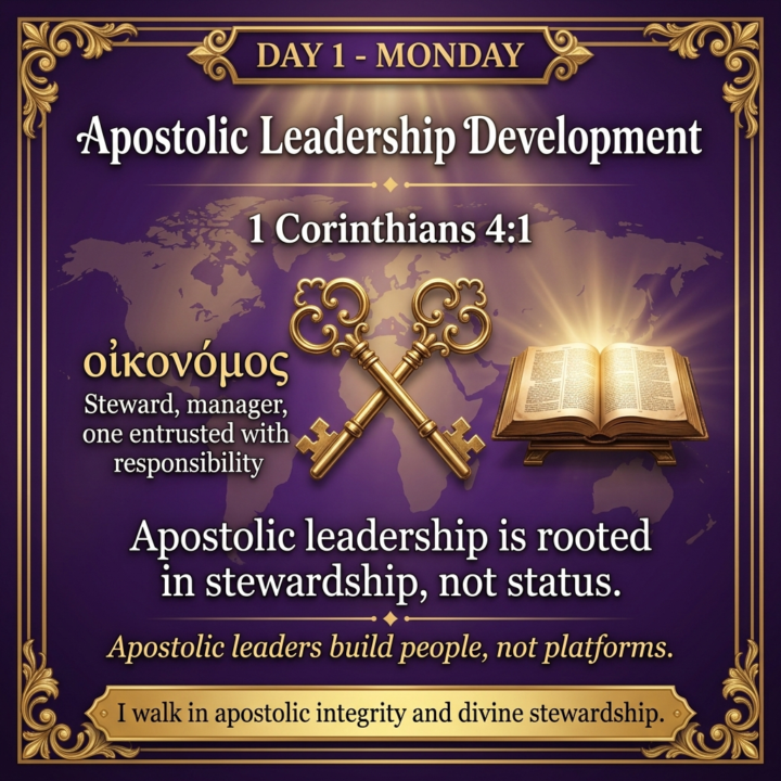 WEEK 1 — FOUNDATIONS OF APOSTOLIC IDENTITY