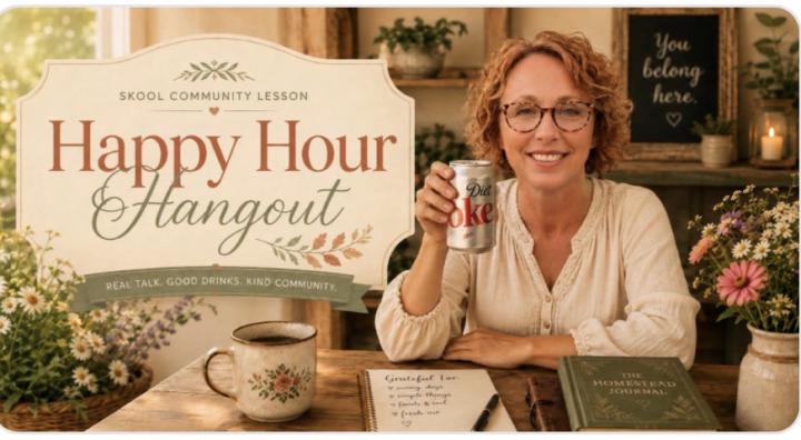 🍷🍾Happy Hour Hangout at 7:30 tonight! 