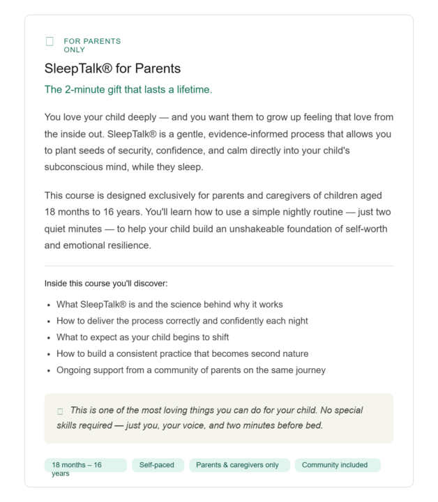 SleepTalk for Parents 