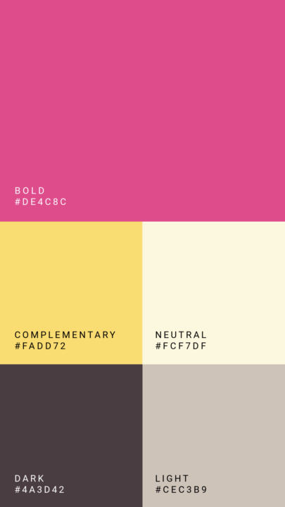 A colour palette you may like to use 