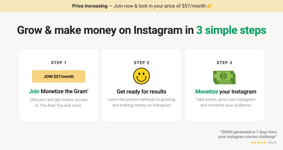Monetize the Gram'