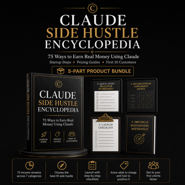 The Claude Side Hustle Encyclopedia : 75 Ways to Earn Real Money Using Claude
