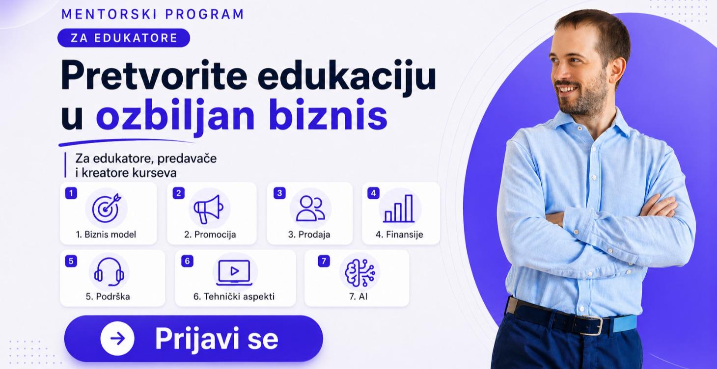 Lekcije i zadaci za polaznike mentorskog programa