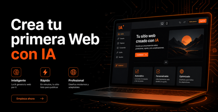 Crea tu primera página web profesional con IA — Clase en vivo gratis