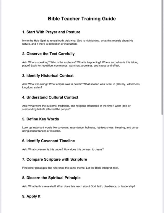 Tips for Bible Studying and Bible Teaching 