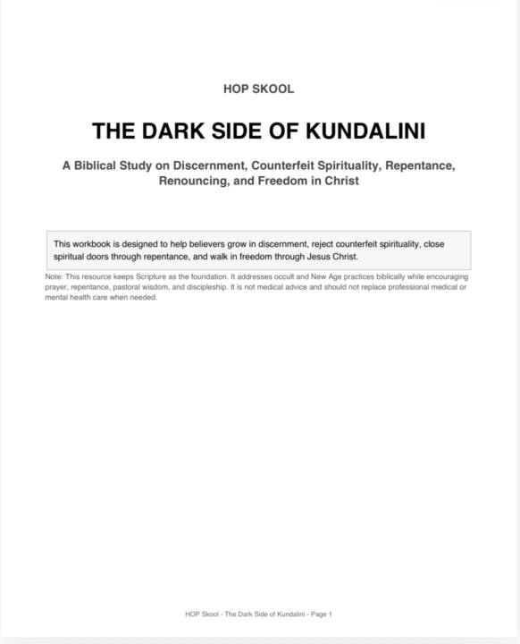 The Spirit of Kundalini Self - Deliverance Workbook / PDF 
