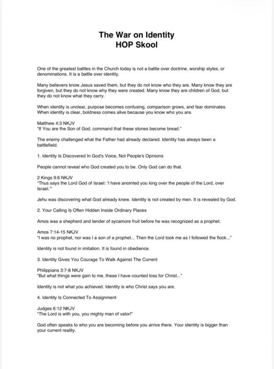The war on identity — Last Nights Message 
