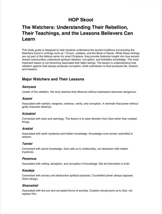 Understanding The Watchers