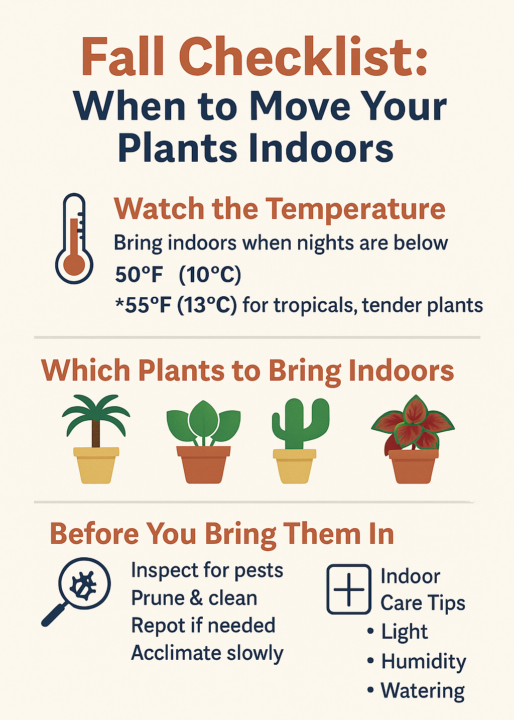 🍁 Should You Bring Plants Inside Yet? A Fall Timing Guide