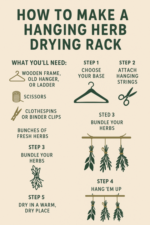 How to Make a Hanging Herb Drying Rack