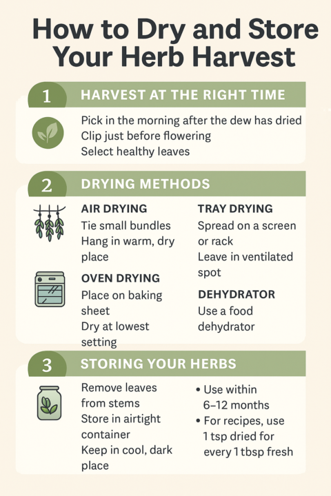 How to Dry and Store Your Herb Harvest 🌱✨