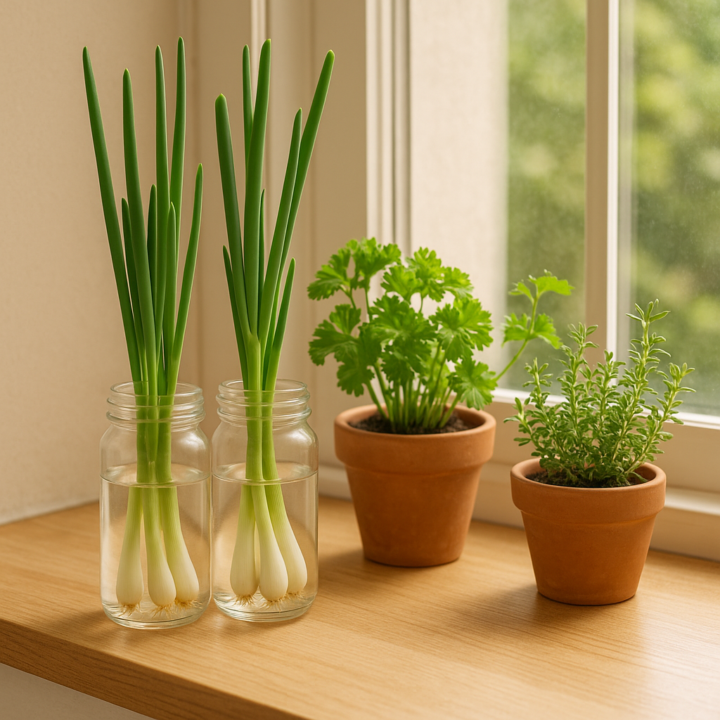 🌿 Growing Green Onions Indoors — No Garden Bed Required