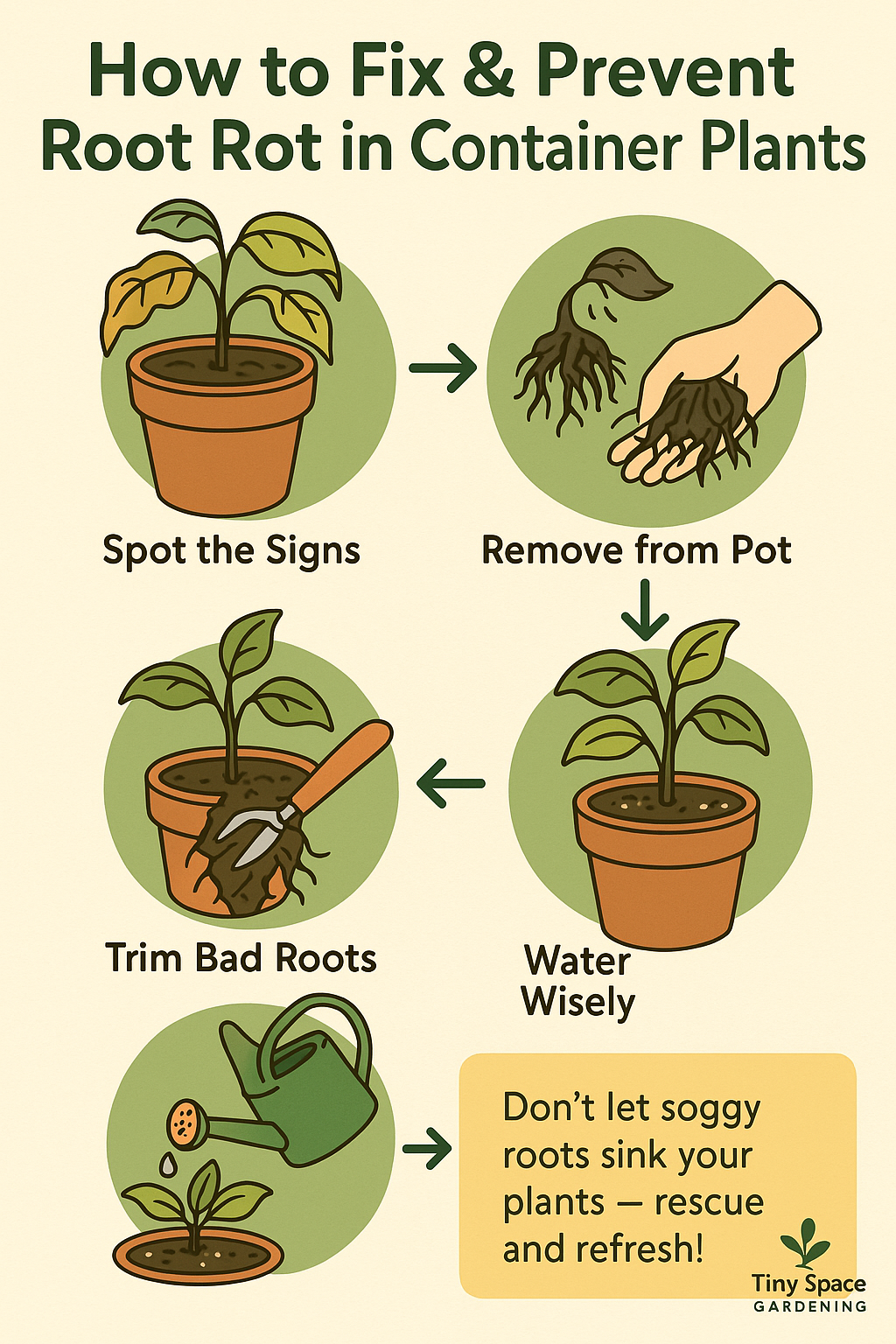 💧 Dealing with Root Rot: Saving Waterlogged Container Plants · The ...