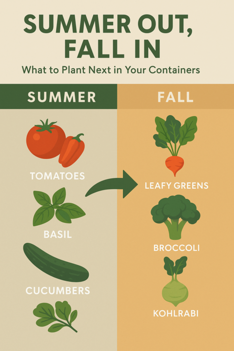 Transitioning from Summer to Fall Crops in Containers 🍅🍂🥦