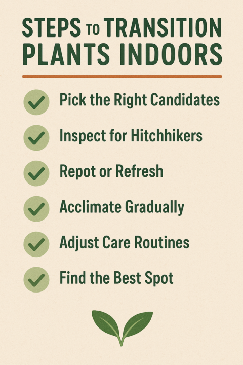 🌿 Bringing the Outdoors In: How to Transition Container Plants Indoors for Fall