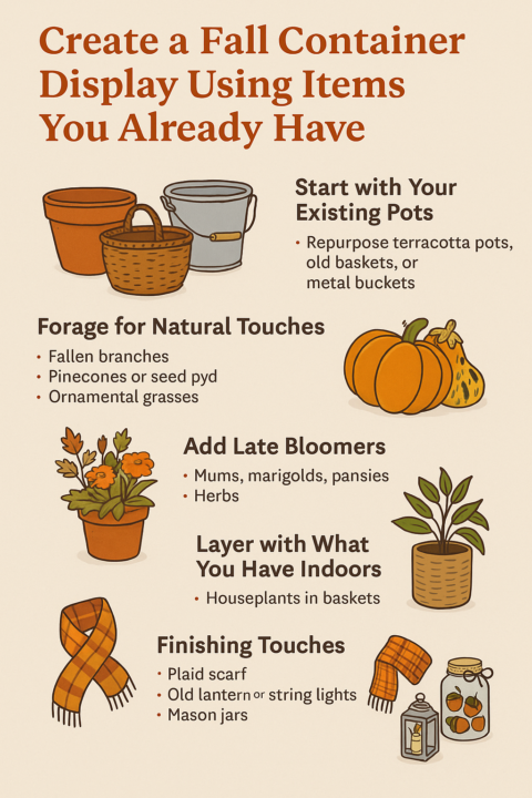 🍂 Create a Fall Container Display Using Items You Already Have
