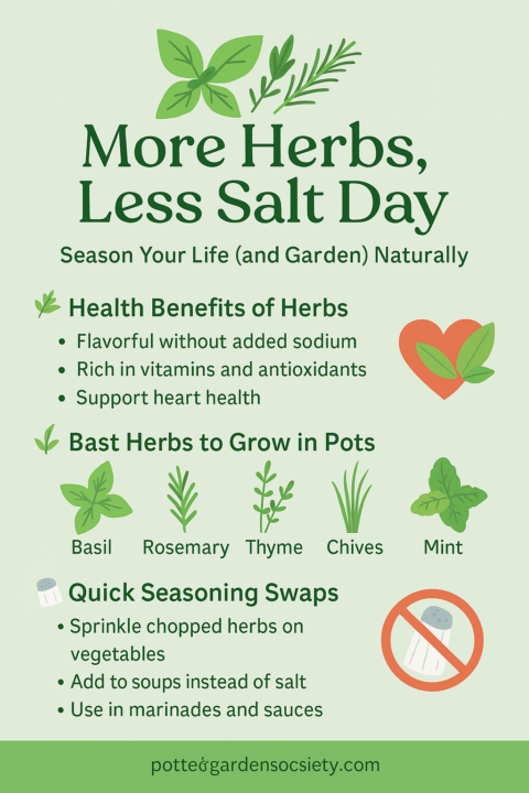 🌿 More Herbs, Less Salt Day: Season Your Life (and Garden) Naturally