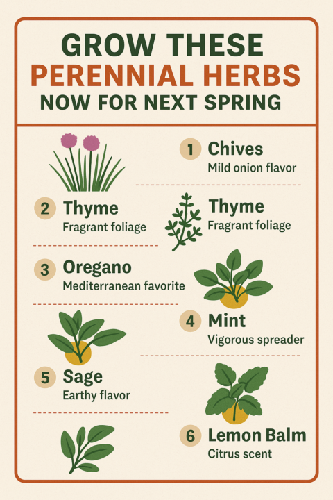 🌿 Grow These Perennial Herbs Now for Next Spring