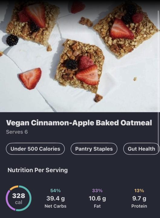 Cinnamon-Apple Baked Oatmeal