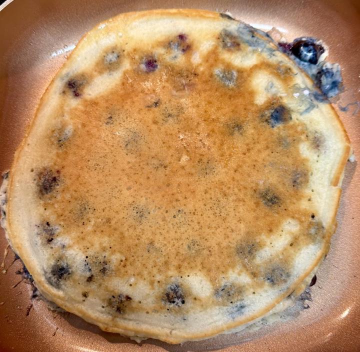 Blueberry protein pancake…