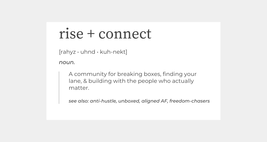 rise + connect