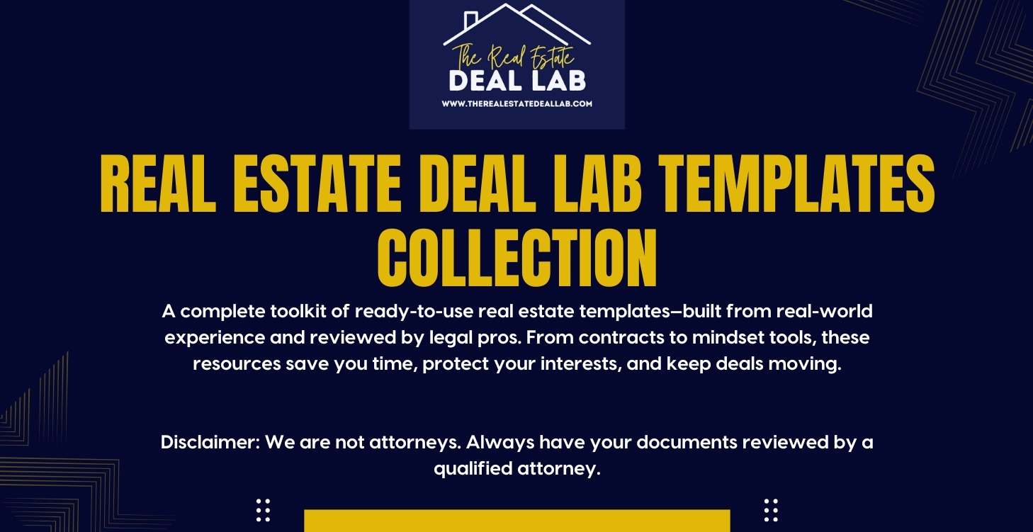 Real Estate Deal Lab Templates Collection