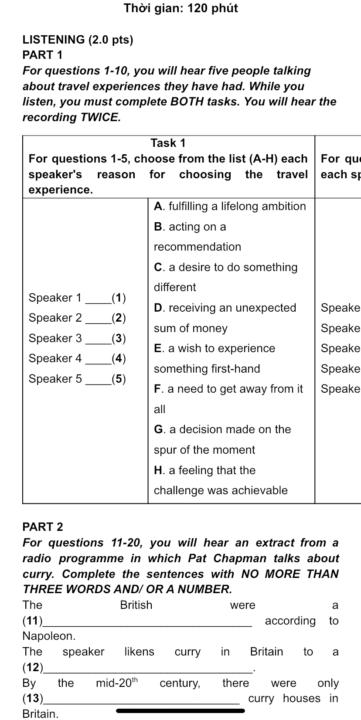 Day 9 - English test (120min)